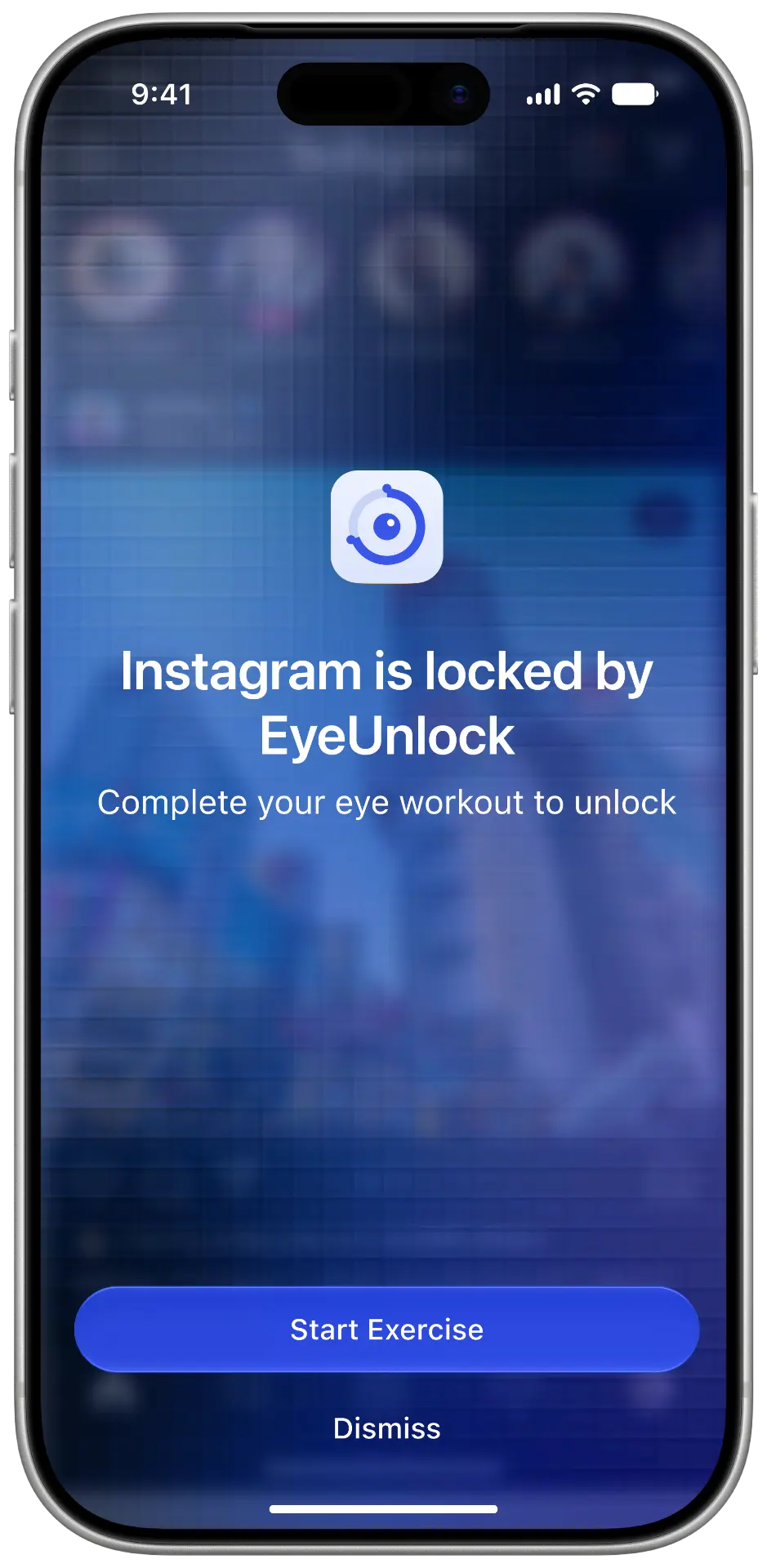 EyeUnlock lock screen blocking Instagram